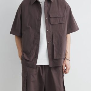 Mens-Plus-Size-Button-Up-Short-Sleeve-Shirt-and-Shorts-Set