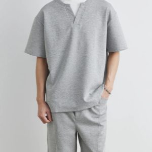 Mens-Plus-Size-Half-Sleeve-Top-and-Shorts-Set