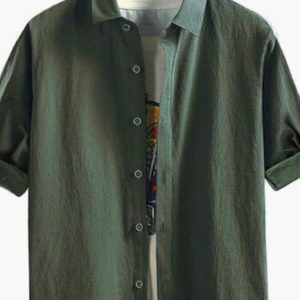 Men's Plus Size Casual Button-Down Shirt